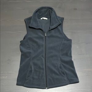 Charcoal Gray Sleeveless Zip-Up Vest